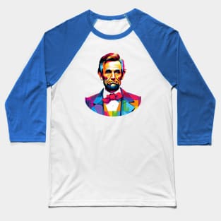 Tie Dye Abraham Lincoln Baseball T-Shirt